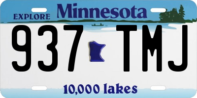 MN license plate 937TMJ