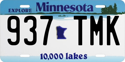 MN license plate 937TMK
