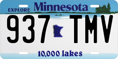 MN license plate 937TMV