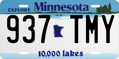 MN license plate 937TMY
