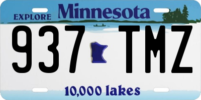 MN license plate 937TMZ