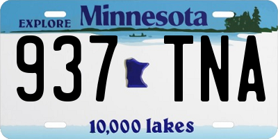 MN license plate 937TNA