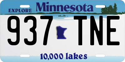 MN license plate 937TNE
