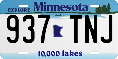 MN license plate 937TNJ