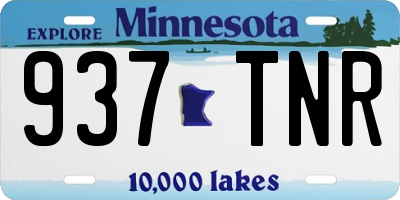 MN license plate 937TNR