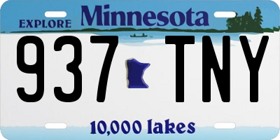 MN license plate 937TNY