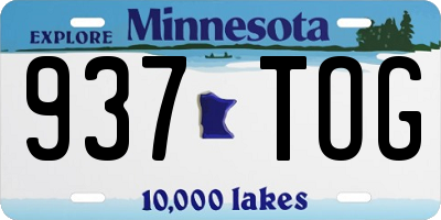 MN license plate 937TOG