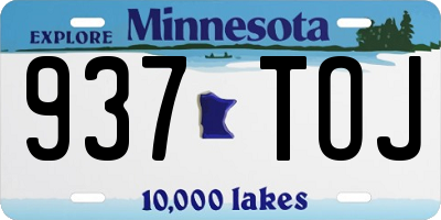 MN license plate 937TOJ