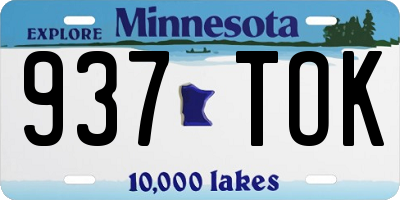 MN license plate 937TOK