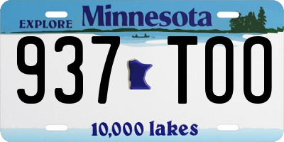 MN license plate 937TOO