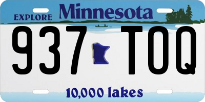 MN license plate 937TOQ