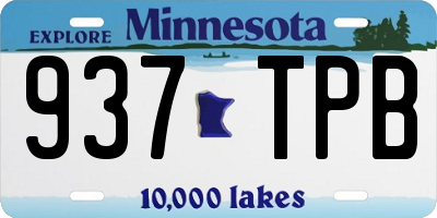 MN license plate 937TPB