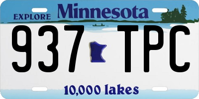MN license plate 937TPC