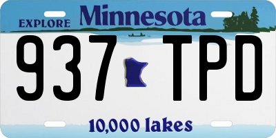MN license plate 937TPD