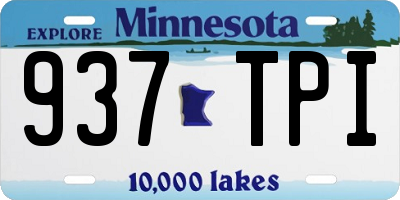 MN license plate 937TPI
