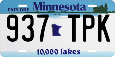 MN license plate 937TPK