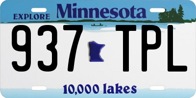 MN license plate 937TPL