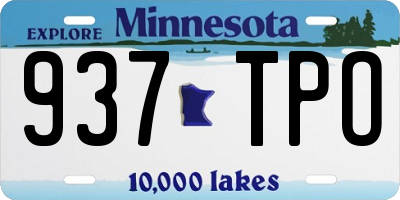 MN license plate 937TPO