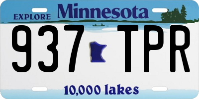 MN license plate 937TPR
