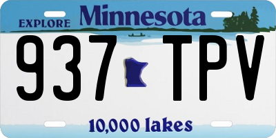MN license plate 937TPV