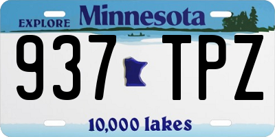 MN license plate 937TPZ