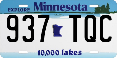 MN license plate 937TQC