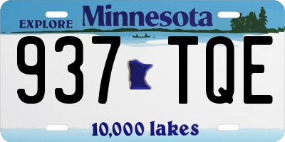 MN license plate 937TQE