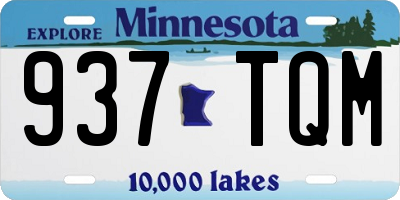 MN license plate 937TQM