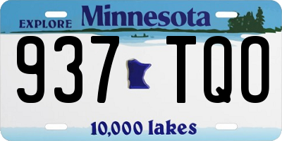MN license plate 937TQO