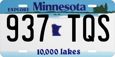 MN license plate 937TQS