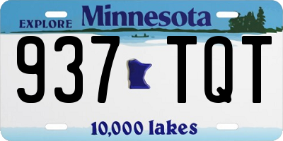 MN license plate 937TQT