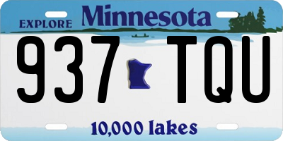 MN license plate 937TQU