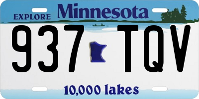 MN license plate 937TQV