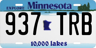 MN license plate 937TRB