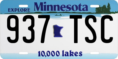 MN license plate 937TSC