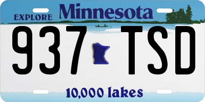 MN license plate 937TSD