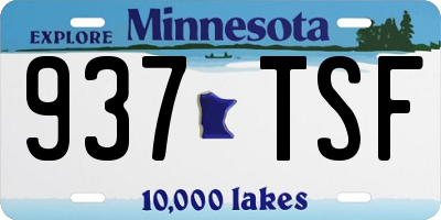 MN license plate 937TSF
