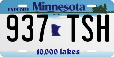 MN license plate 937TSH