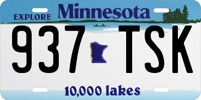 MN license plate 937TSK