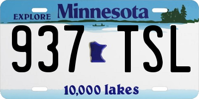 MN license plate 937TSL