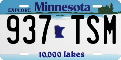 MN license plate 937TSM