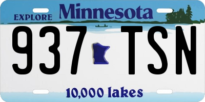 MN license plate 937TSN