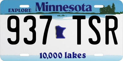 MN license plate 937TSR