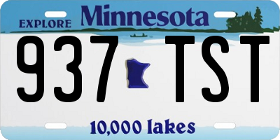 MN license plate 937TST