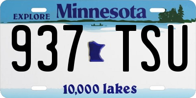 MN license plate 937TSU
