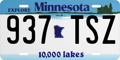 MN license plate 937TSZ