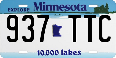 MN license plate 937TTC