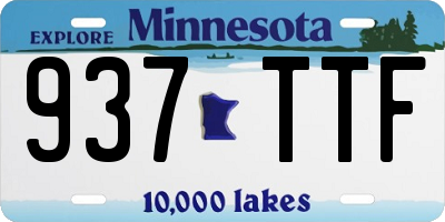 MN license plate 937TTF