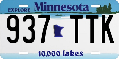 MN license plate 937TTK