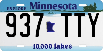 MN license plate 937TTY